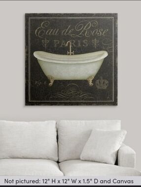 Canvas Luxury Bath " Bain De Luxe II " by Daphne Brissonnet House of Hampton